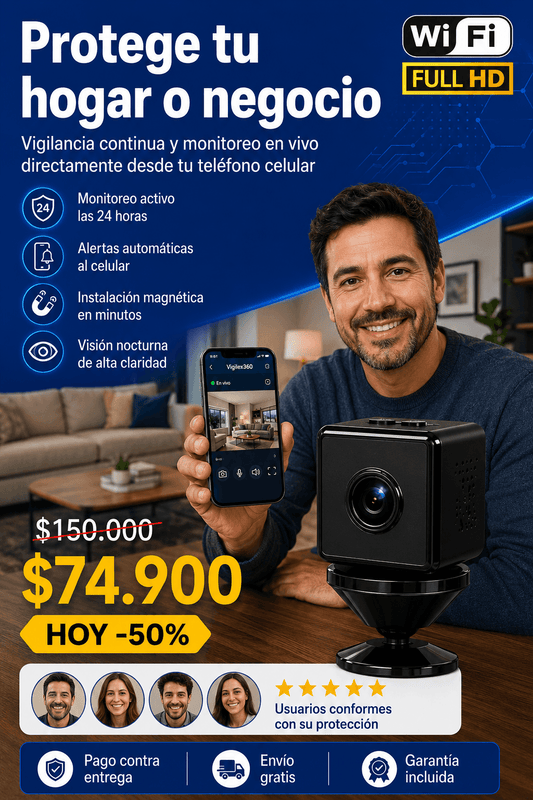 Mini Cámara Espía 4K – Vigila lo que más importa, desde donde estés, sin que nadie lo note